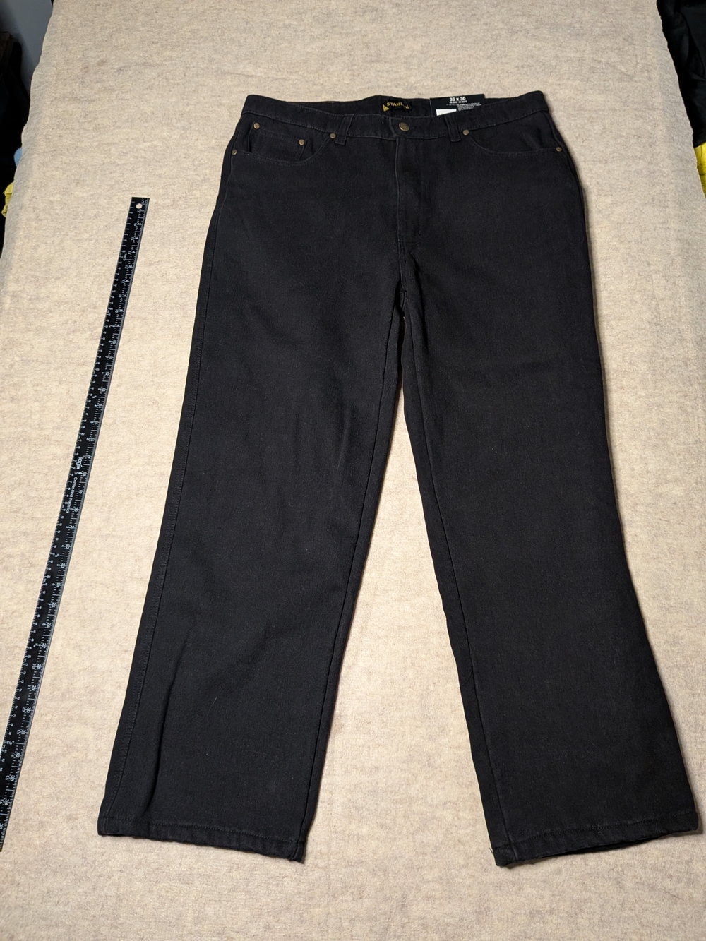 Stanley Men’s Black Bootcut Thermal Lined Jeans